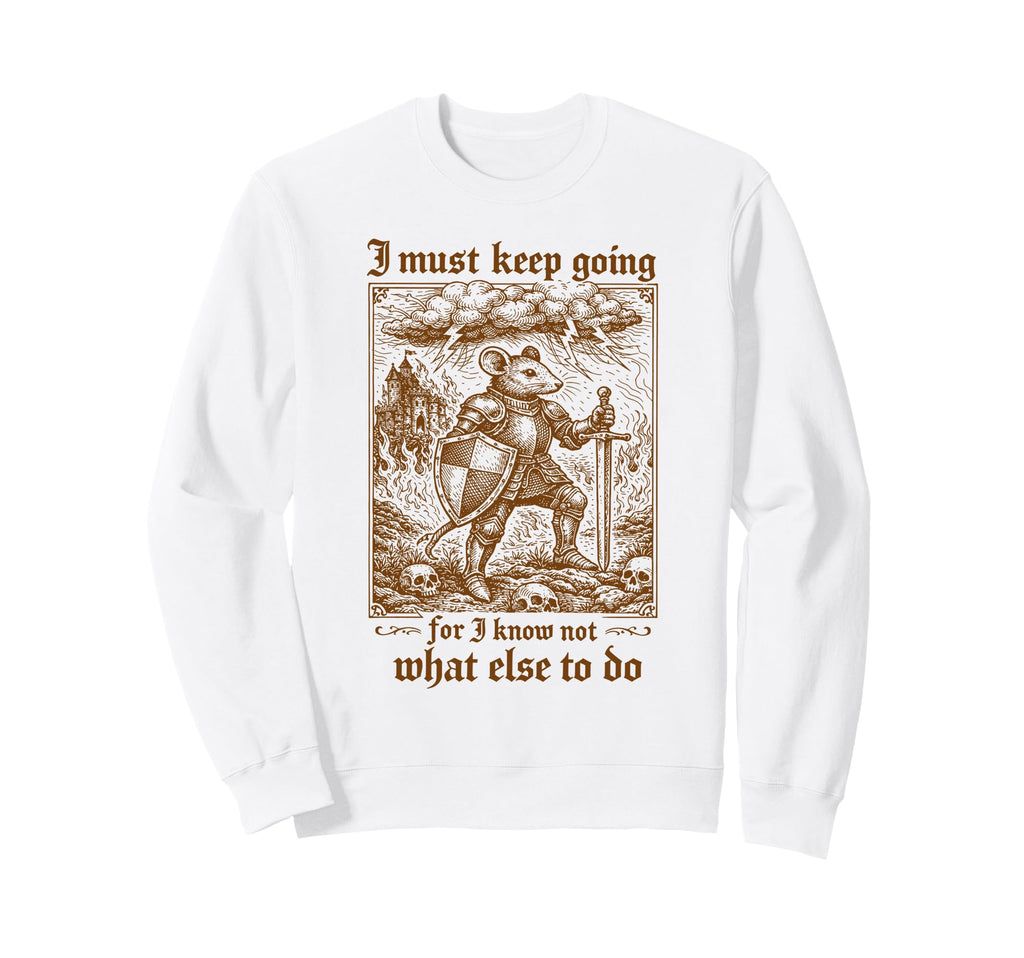Medieval Knight Mouse Sweatshirt - Aesthetic Graphic for Adults - T-Shirt, Sweatshirt, Hoodie