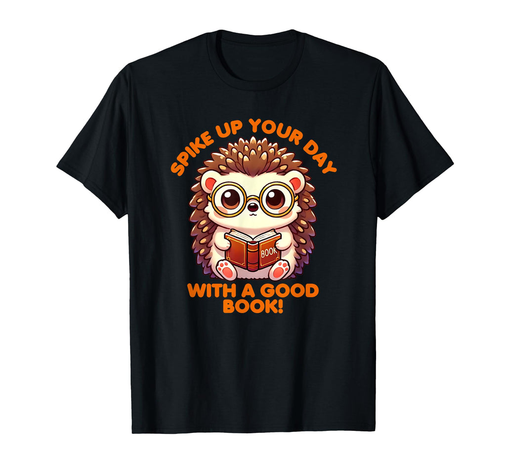 Bookish Hedgehog Quest Knowledge T-Shirt - Unique Graphic for Adults - T-Shirt, Sweatshirt, Hoodie