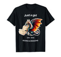 Just Who Loves Dragons And Books T-Shirt - Casual Everyday Wear Men Women - T-Shirt, Sweatshirt, Hoodie