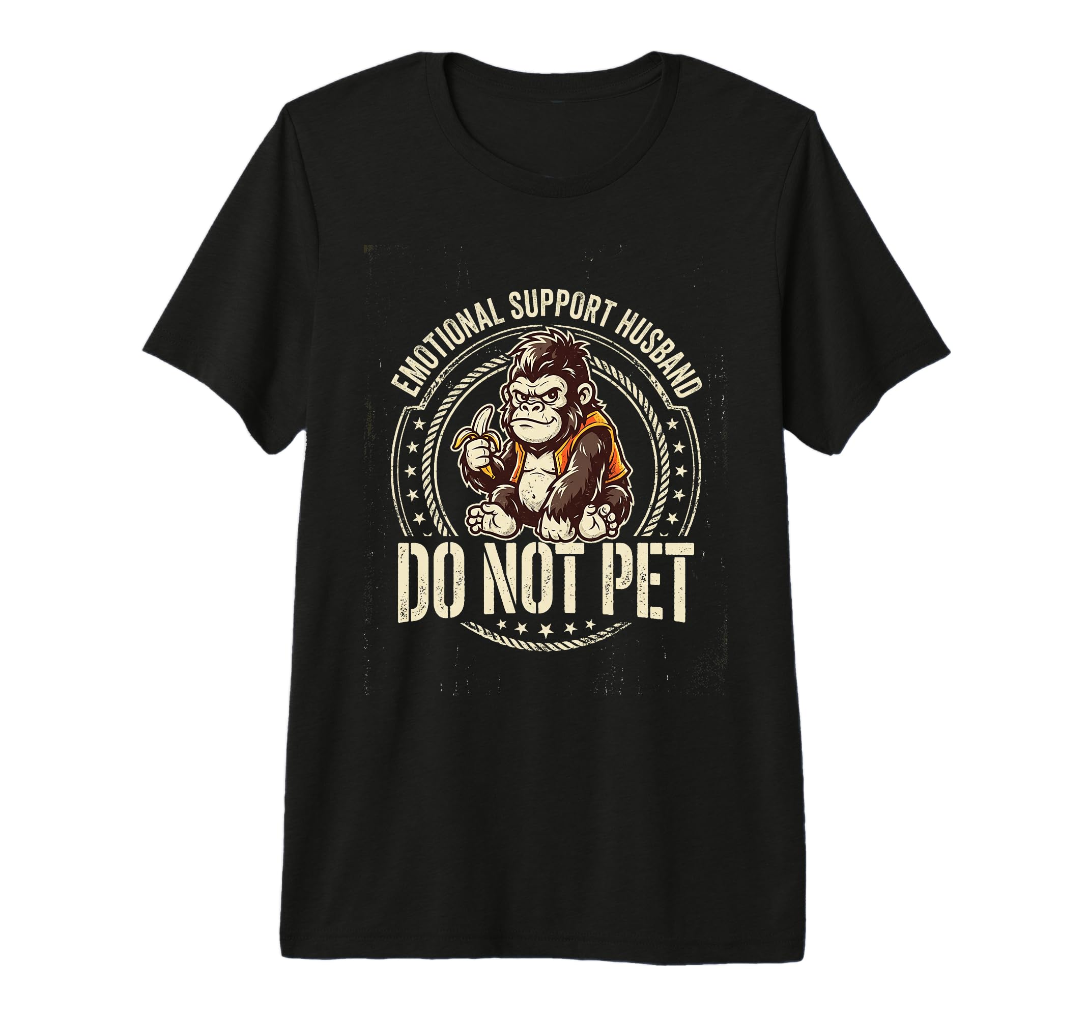 Emotional Support Husband Do Not Pet T-Shirt - Trendy Graphic for Adults - T-Shirt, Sweatshirt, Hoodie