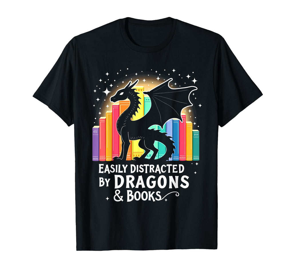 Reading Lover Easily Distracted T-Shirt - Novelty Apparel for Adults - T-Shirt, Sweatshirt, Hoodie