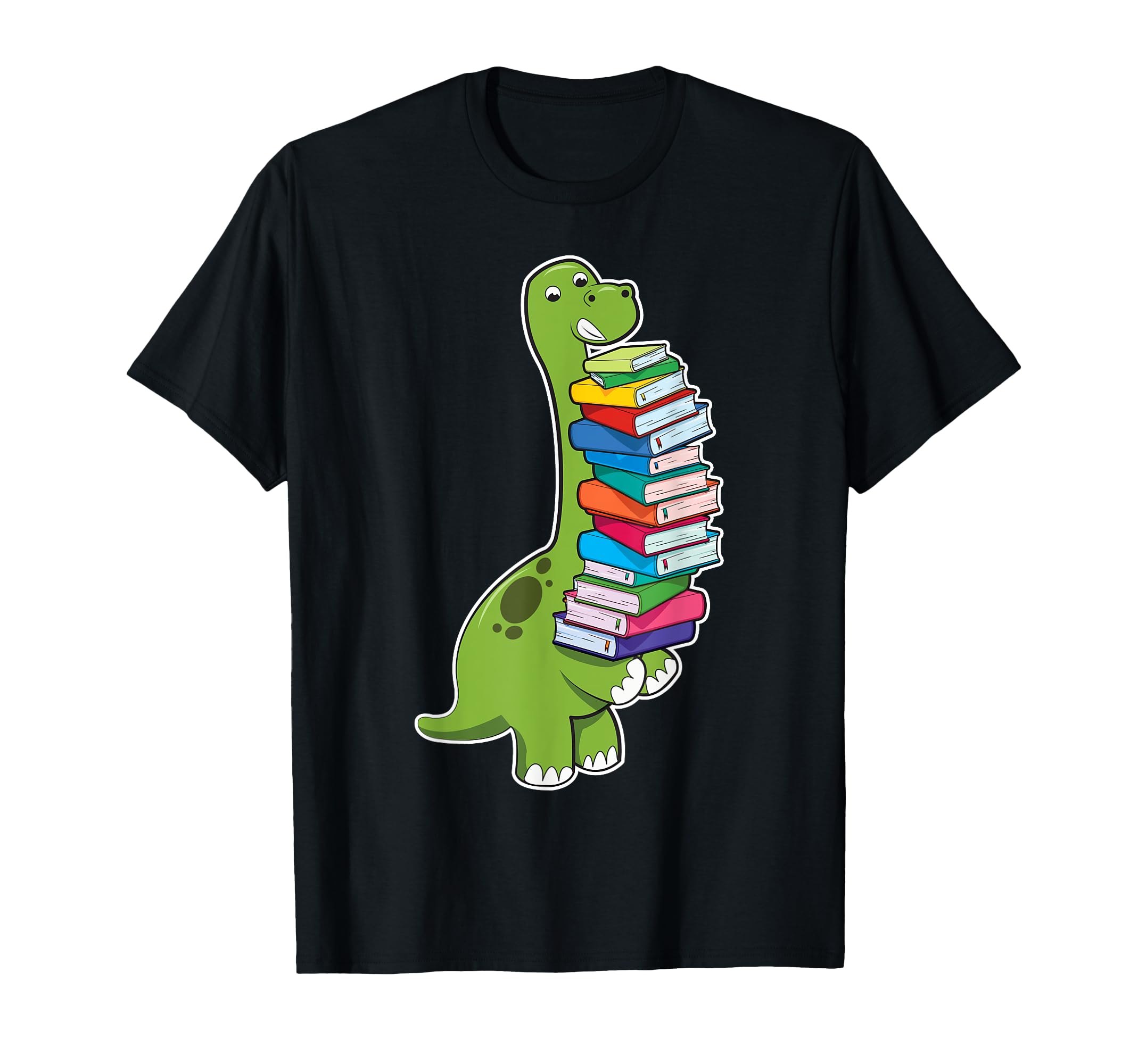 Dinosaur Carrying Books Love T-Shirt - Casual Everyday Wear for Adults - T-Shirt, Sweatshirt, Hoodie