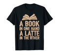 Book One Hand Latte Other Coffee Books T-Shirt - Custom Art Print Unisex - T-Shirt, Sweatshirt, Hoodie