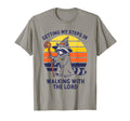 Getting My Steps Walking Lord Raccoon T-Shirt - Minimalist Print Unisex - T-Shirt, Sweatshirt, Hoodie