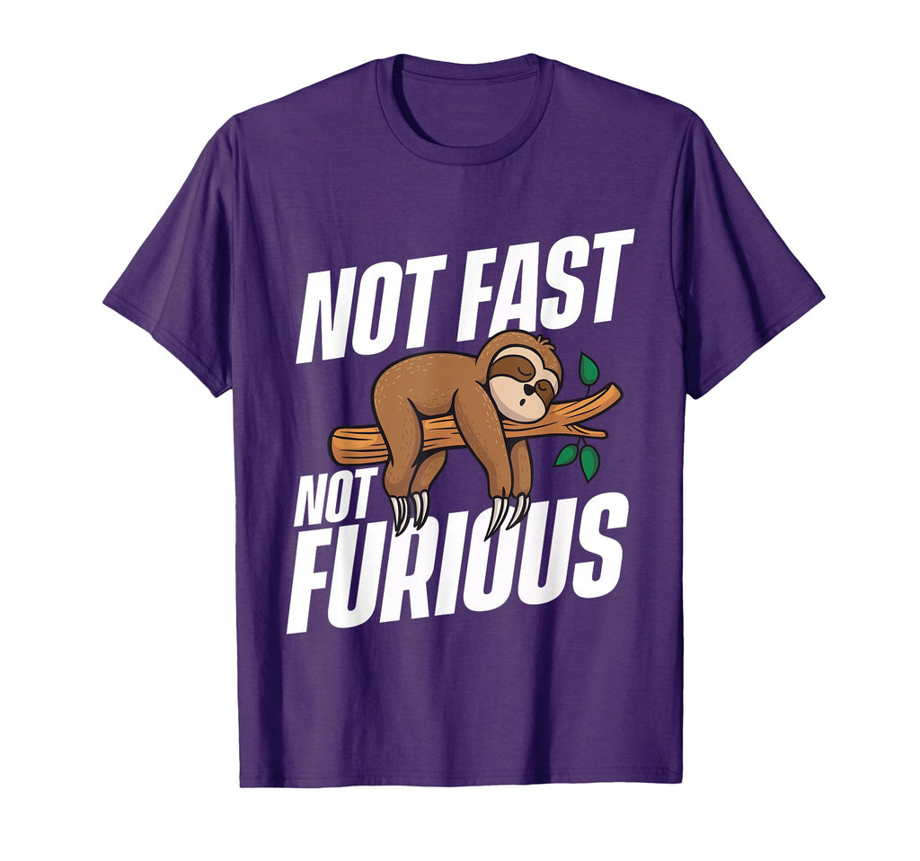 Not Fast Not Furious Sleeping Sloth T-Shirt - Graphic Print Men Women - T-Shirt, Sweatshirt, Hoodie