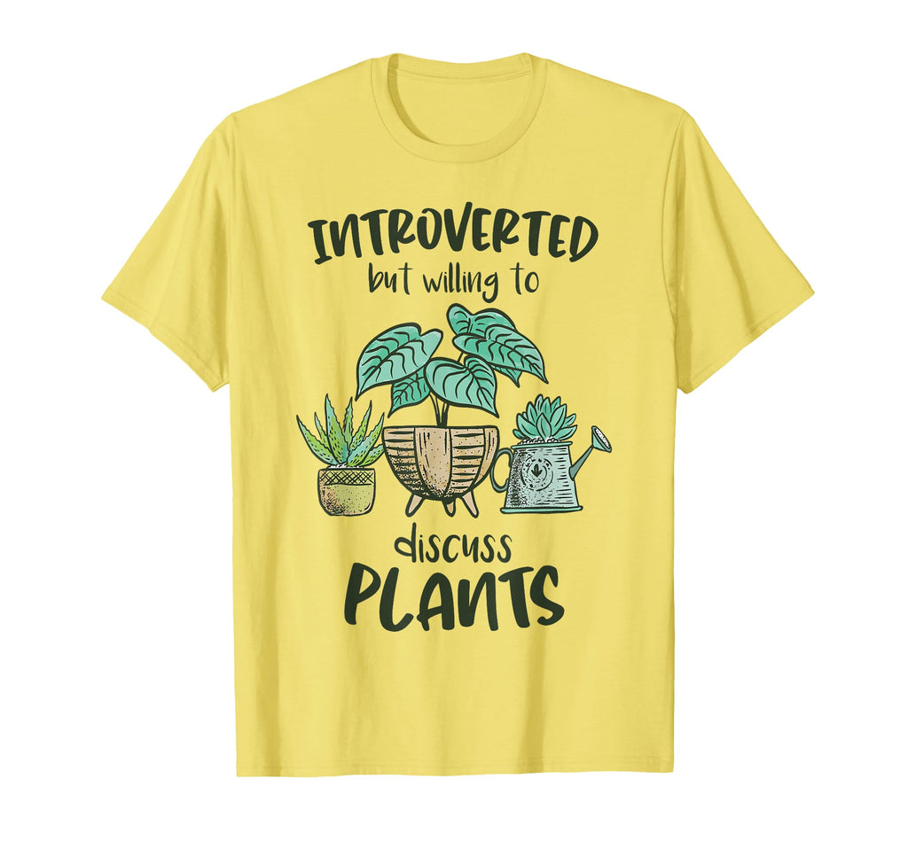 Introverted But Willing To Discuss Plants T-Shirt - Minimalist Print Unisex - T-Shirt, Sweatshirt, Hoodie