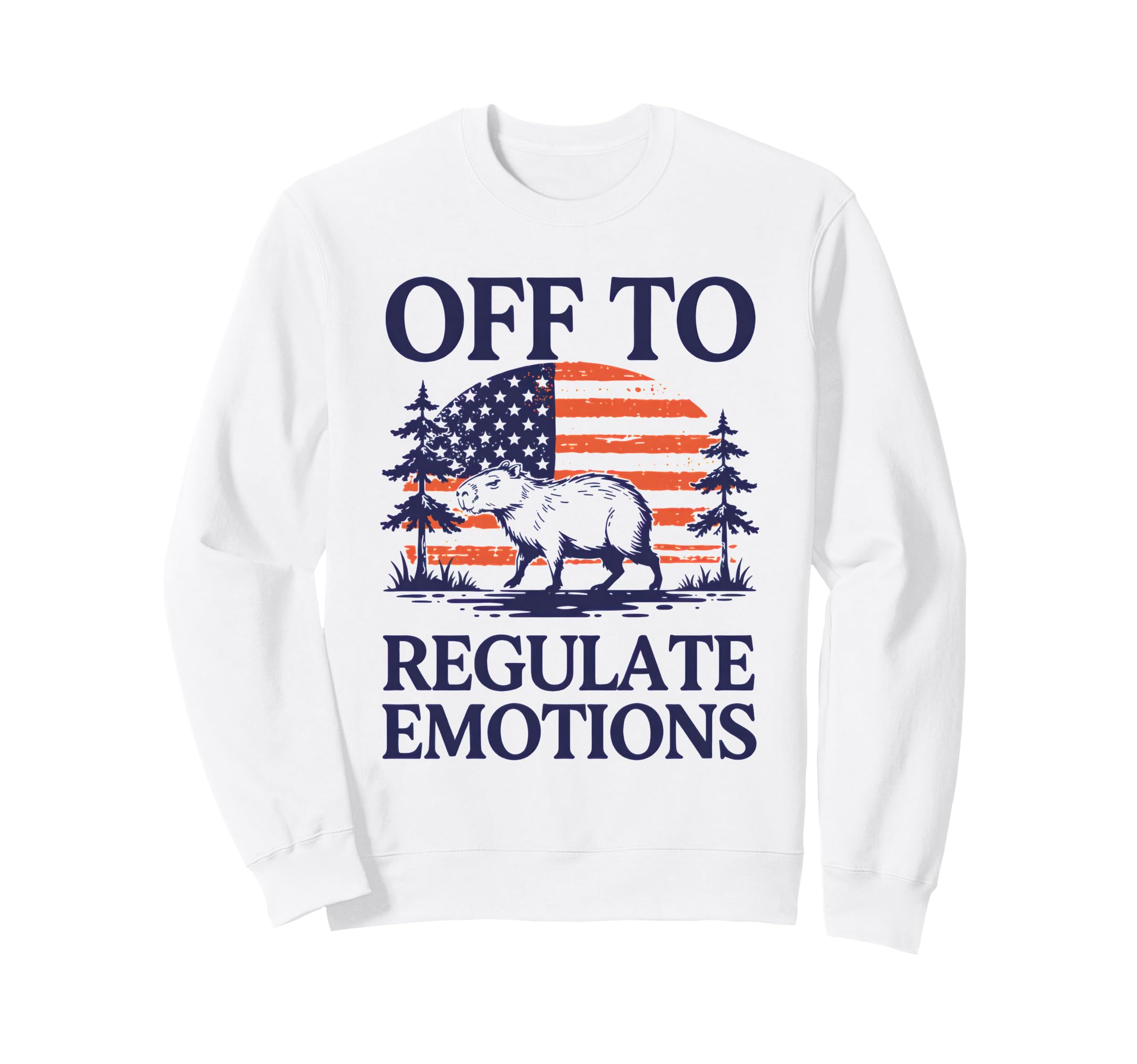 Off To Regulate Emotions Capybara Sweatshirt - Novelty Apparel for Adults - T-Shirt, Sweatshirt, Hoodie