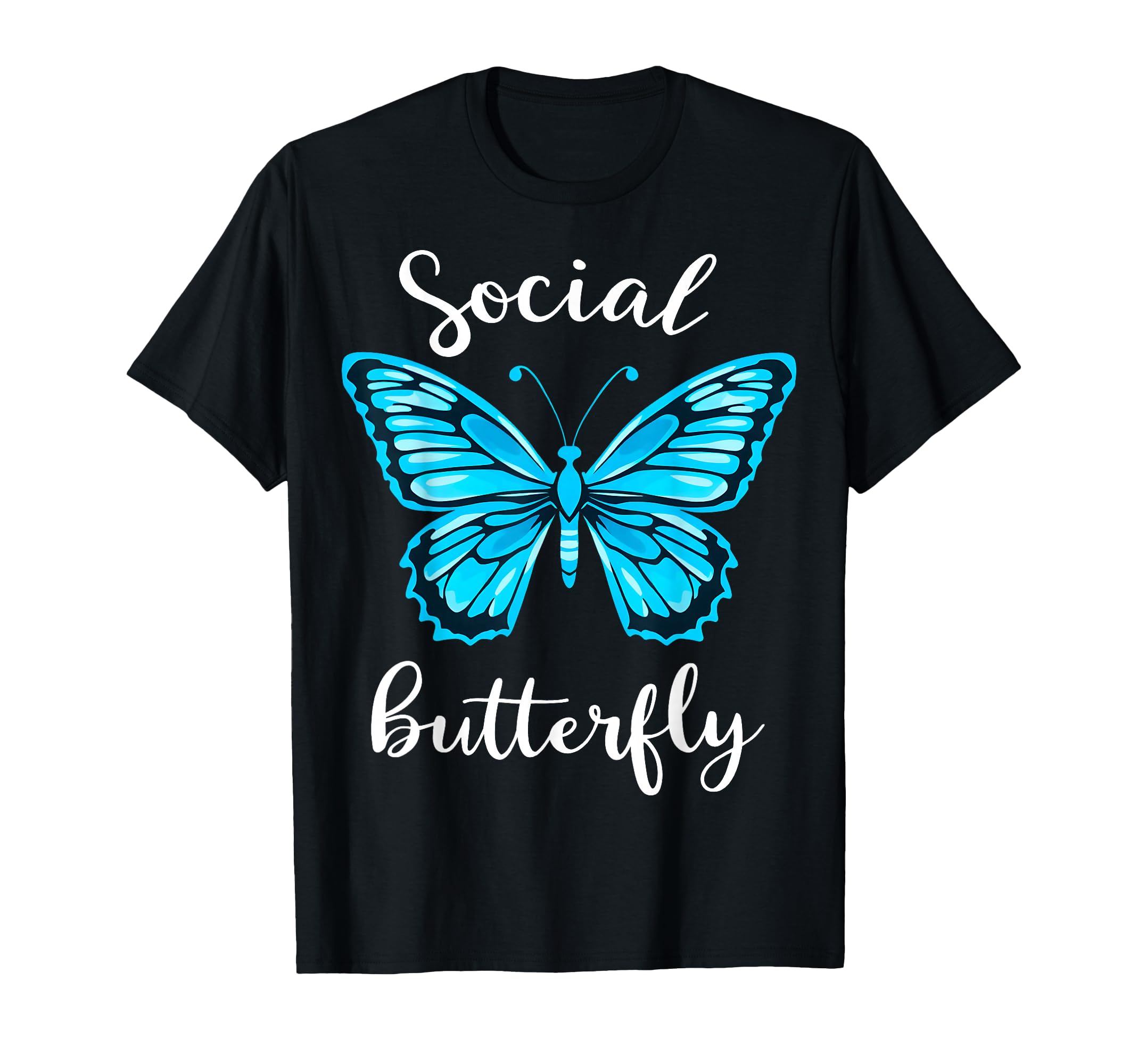 Social Butterfly T-Shirt - Graphic Print Unisex - T-Shirt, Sweatshirt, Hoodie