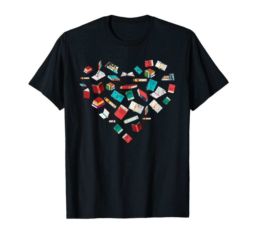 Book Heart Bookworm Librarian Book T-Shirt - Fun Novelty Design Unisex - T-Shirt, Sweatshirt, Hoodie