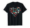 Book Heart Bookworm Librarian Book T-Shirt - Fun Novelty Design Unisex - T-Shirt, Sweatshirt, Hoodie
