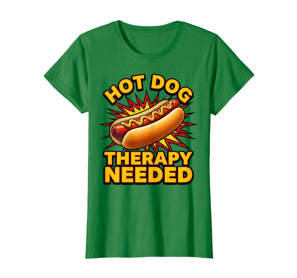 Hot Dog Therapy Needed Funny Food Lover T-Shirt - Graphic Print for Adults - T-Shirt, Sweatshirt, Hoodie