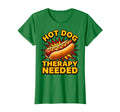 Hot Dog Therapy Needed Funny Food Lover T-Shirt - Graphic Print for Adults - T-Shirt, Sweatshirt, Hoodie