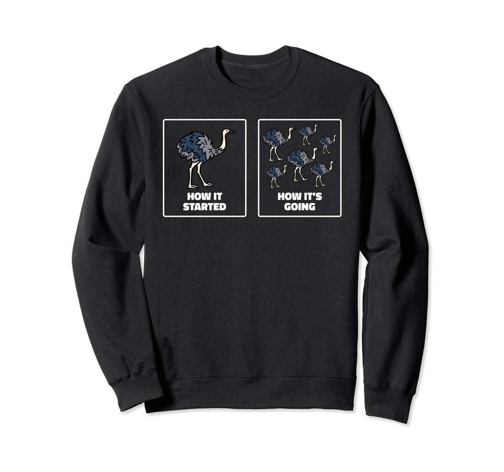 Safari Zookeeper Ostrich Lover How It Sweatshirt - Trendy Graphic Unisex - T-Shirt, Sweatshirt, Hoodie
