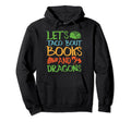 Books And Dragons Hoodie - Minimalist Print Unisex - T-Shirt, Sweatshirt, Hoodie
