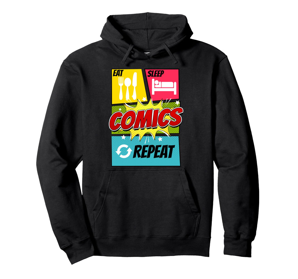 Comics Comic Book Nerd Comic Book Lover Hoodie - Streetwear Style Men Women - T-Shirt, Sweatshirt, Hoodie