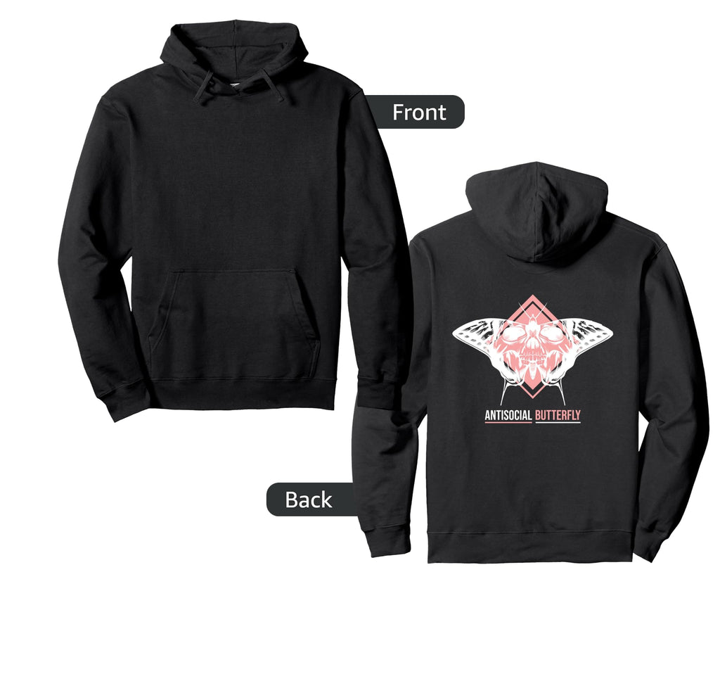 Antisocial Butterfly Gift Introvert Hoodie - Streetwear Style Unisex - T-Shirt, Sweatshirt, Hoodie
