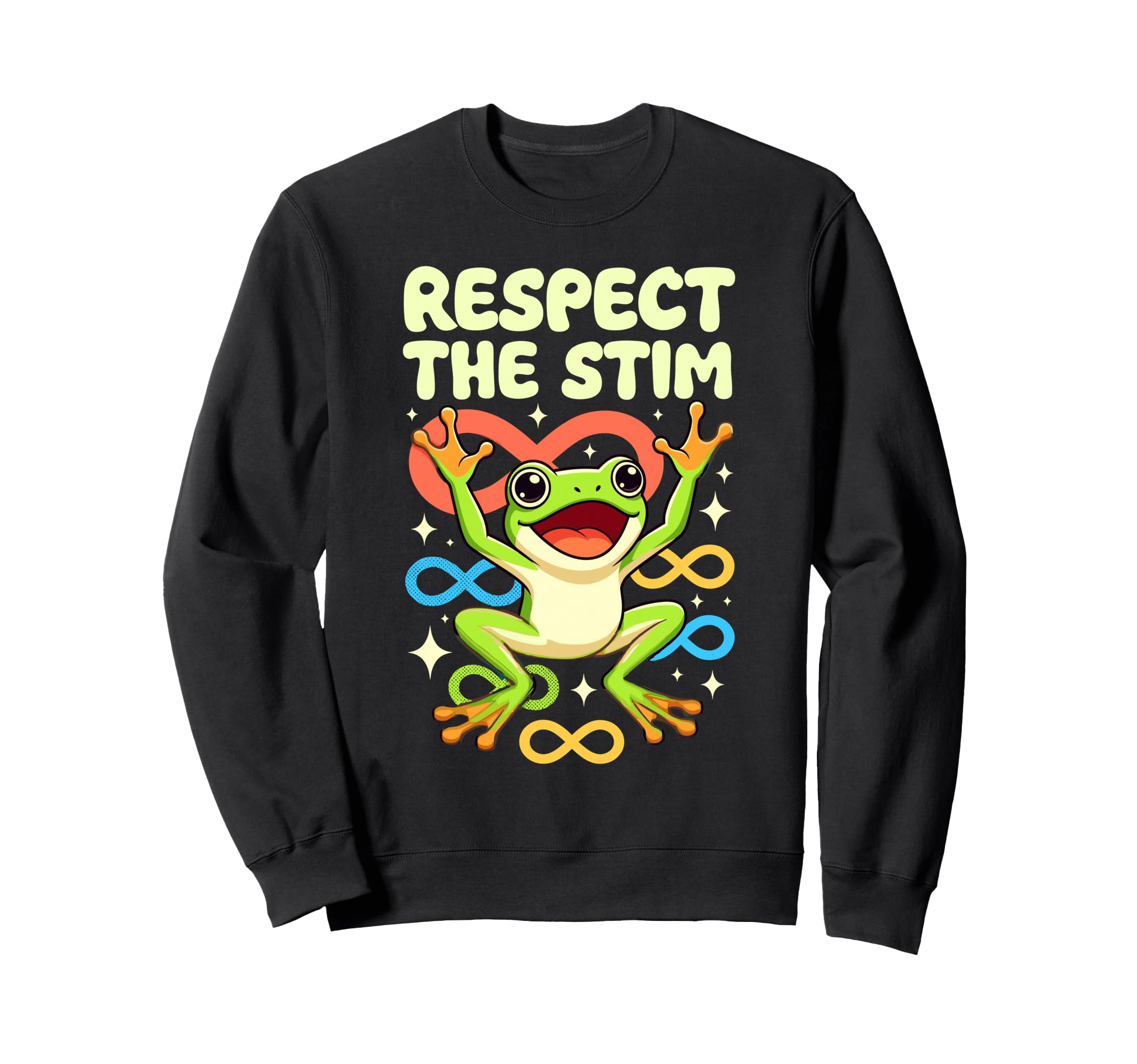 Respect Stim Infinity Frog Sweatshirt - Casual Everyday Wear Unisex - T-Shirt, Sweatshirt, Hoodie