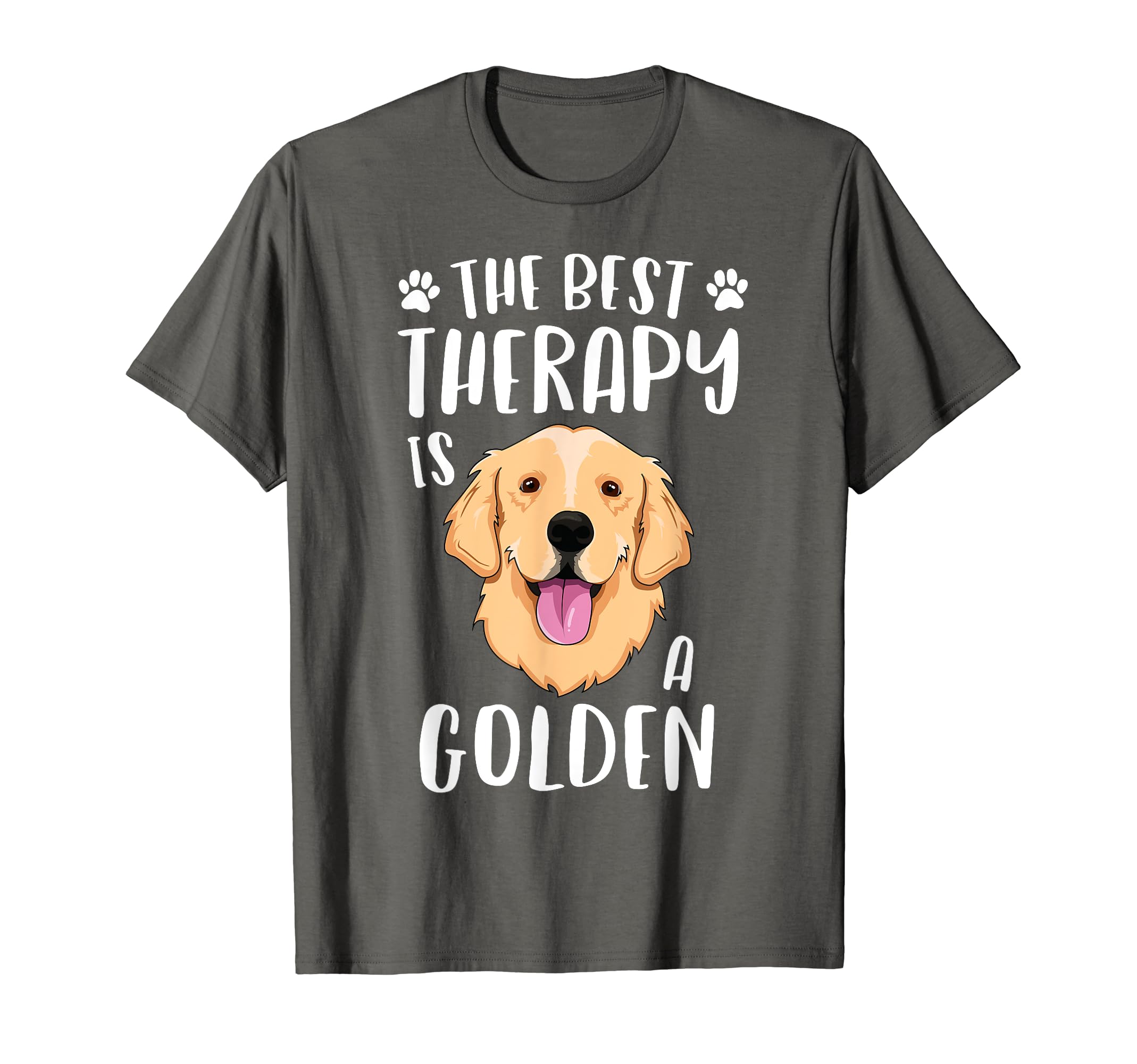 Best Therapy Is Golden Retriever T-Shirt - Custom Art Print for Adults - T-Shirt, Sweatshirt, Hoodie
