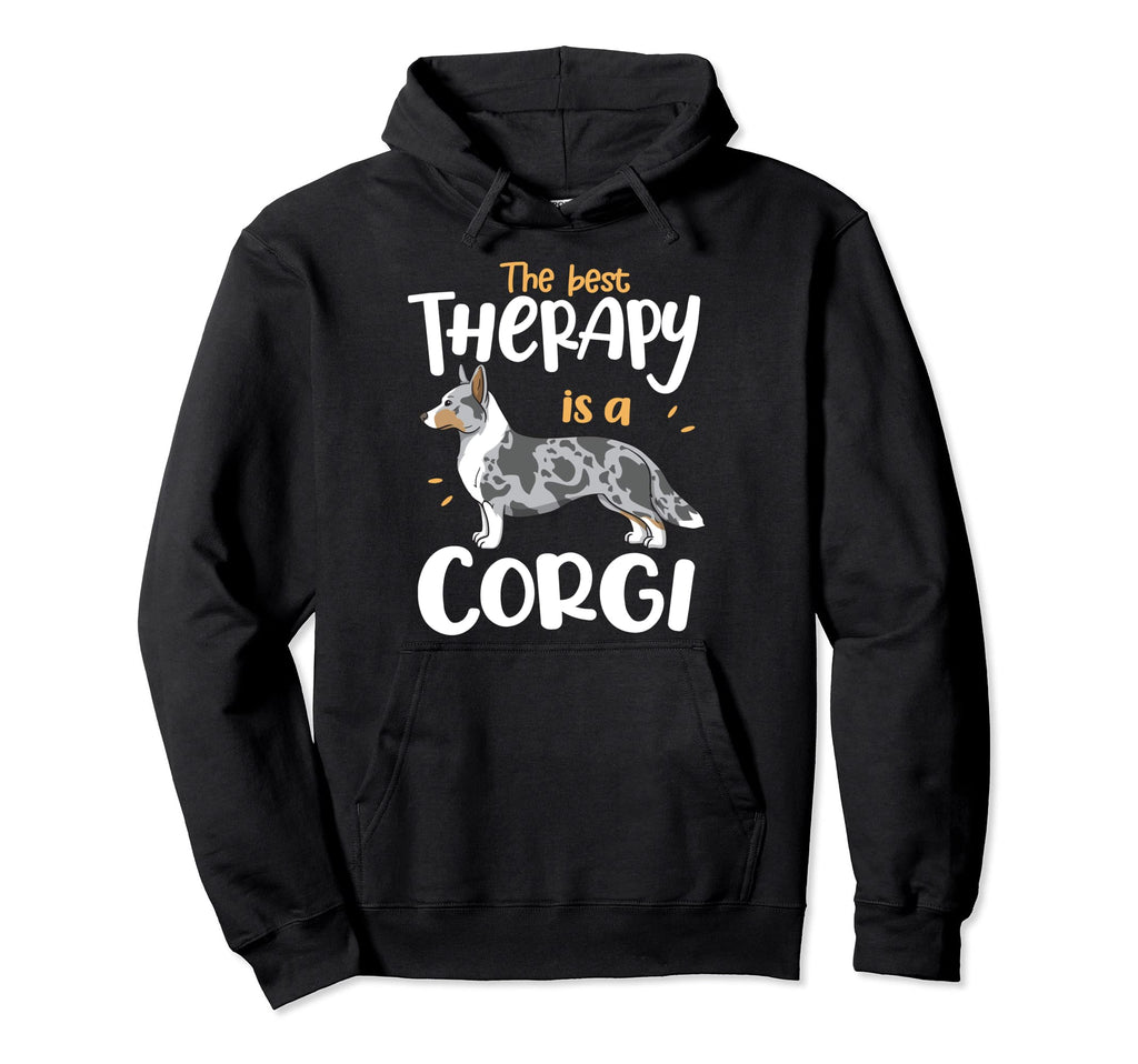 Best Therapy Cardigan Welsh Corgi Dog Mom Hoodie - Minimalist Print Unisex - T-Shirt, Sweatshirt, Hoodie