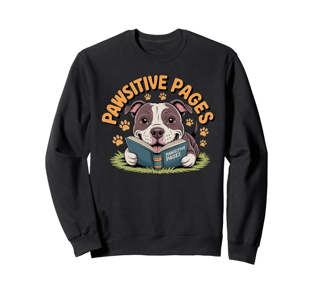 Pit Bull Mom Pitbull Dog Book Sweatshirt - Minimalist Print Men Women - T-Shirt, Sweatshirt, Hoodie