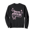 Antisocial Butterfly Anti Social Sweatshirt - Streetwear Style Men Women - T-Shirt, Sweatshirt, Hoodie