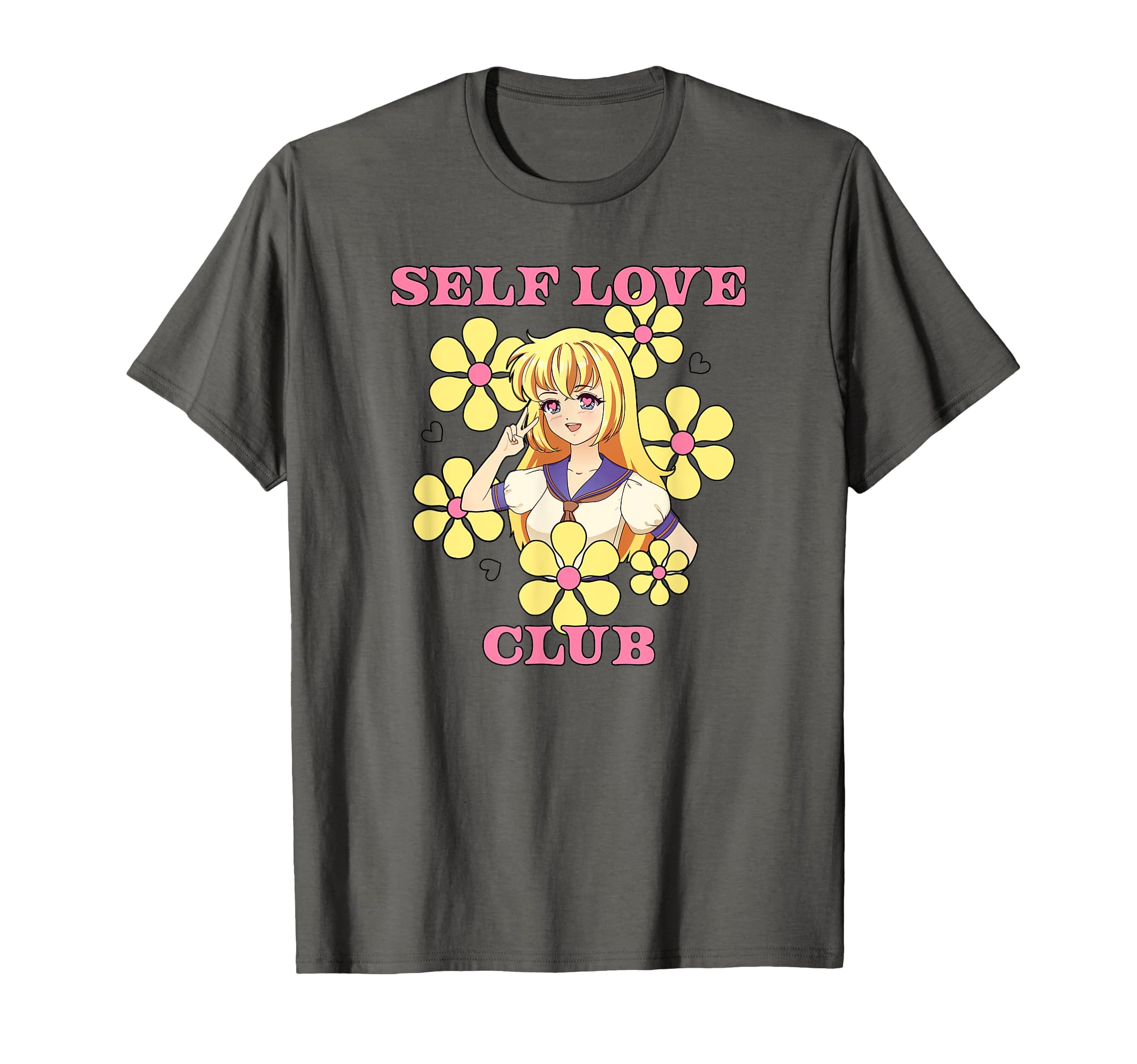 Self Love Club Anime Floral T-Shirt - Streetwear Style Men Women - T-Shirt, Sweatshirt, Hoodie