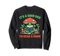Book Lover Frog Reading Its Good Sweatshirt - Custom Art Print Men Women - T-Shirt, Sweatshirt, Hoodie