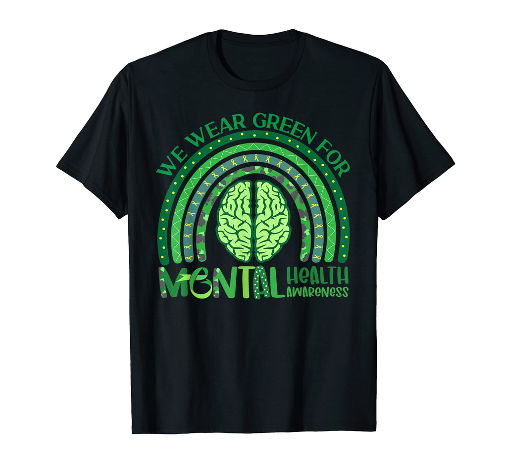 May We Wear Green Mental Health T-Shirt - Minimalist Print Men Women - T-Shirt, Sweatshirt, Hoodie