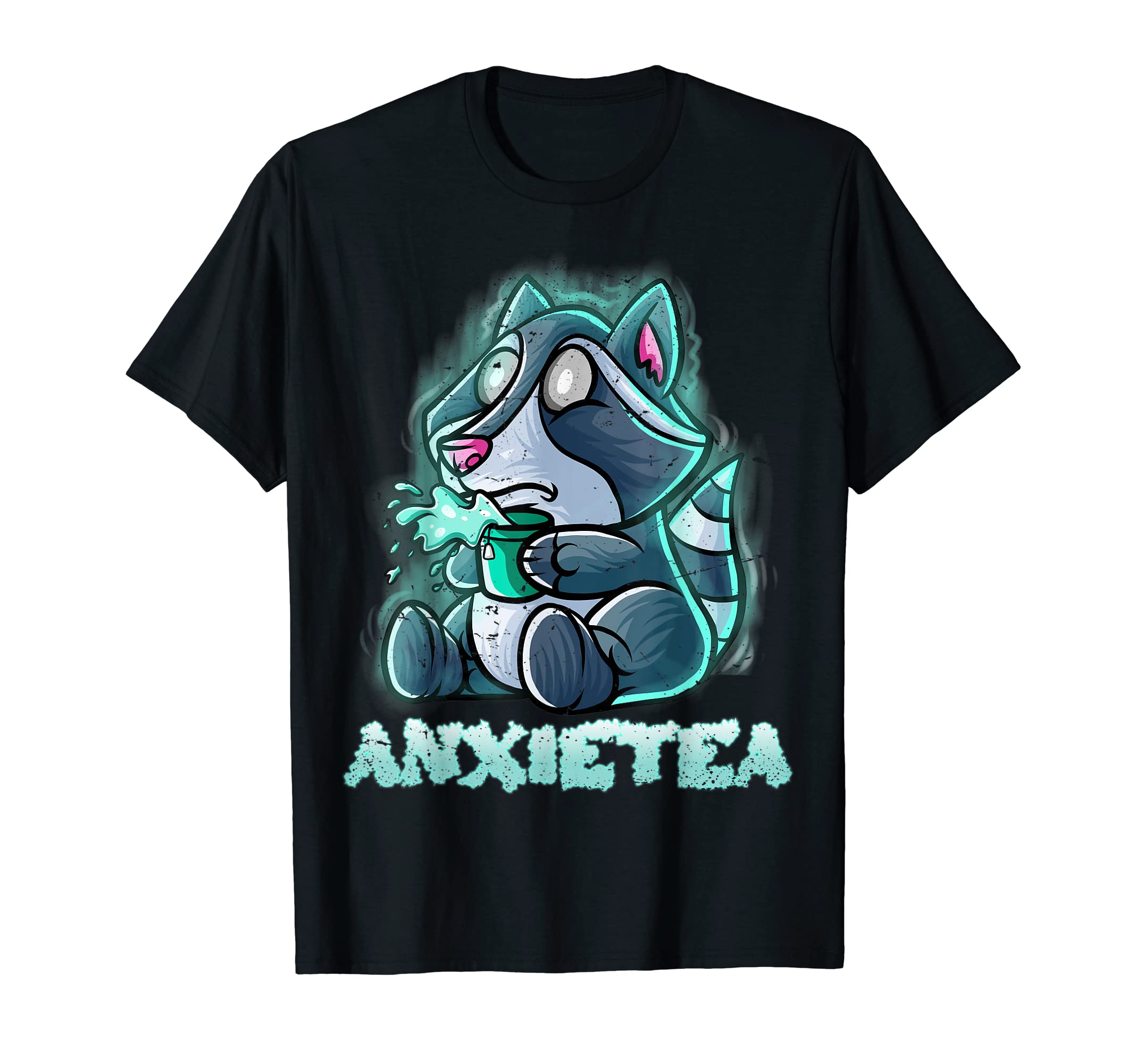 Introvert Tea Lover Nerd Raccoon Geek T-Shirt - Unique Graphic for Adults - T-Shirt, Sweatshirt, Hoodie