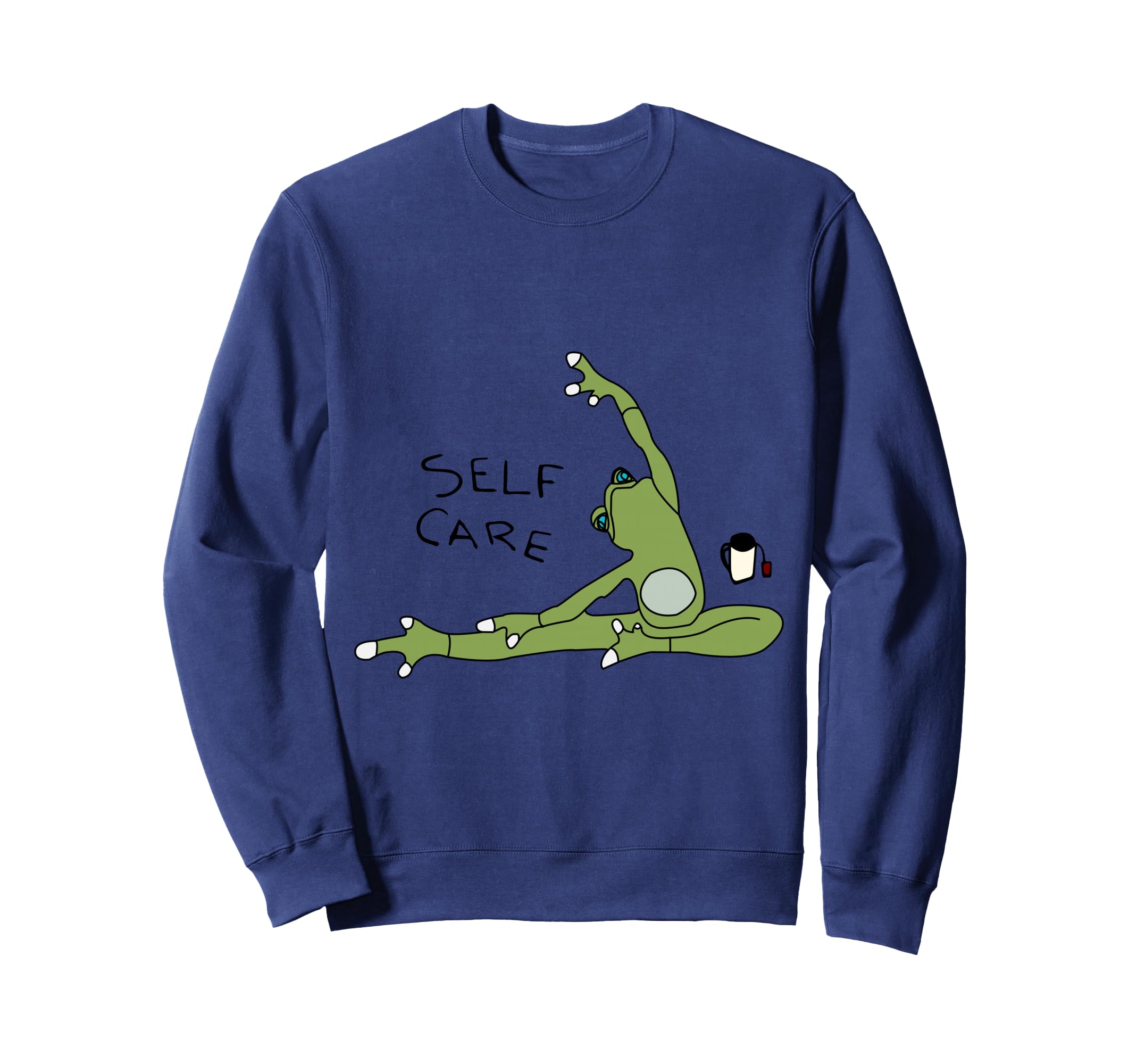 Peace Love Self Care Frog Doing Yoga Hoodie - Streetwear Style Men Women - T-Shirt, Sweatshirt, Hoodie