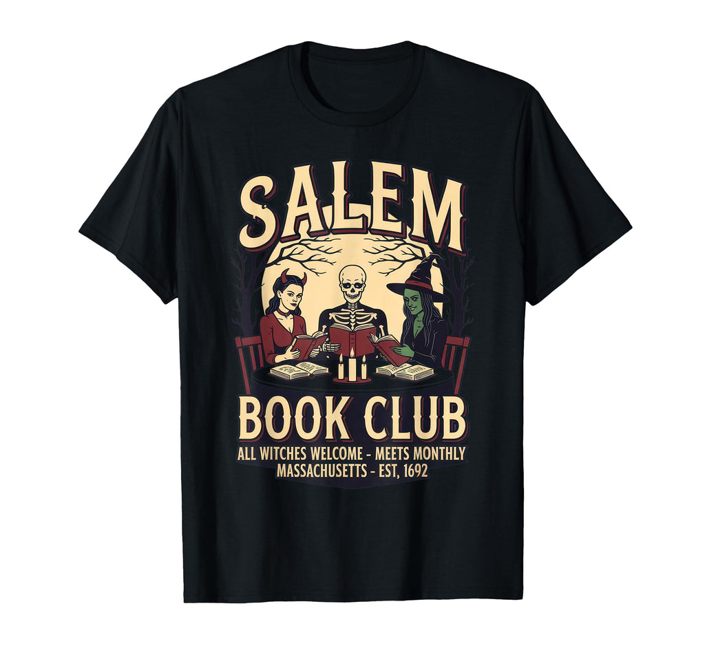 Salem Book Club Witches Monthly Halloween T-Shirt - Graphic Print Unisex - T-Shirt, Sweatshirt, Hoodie