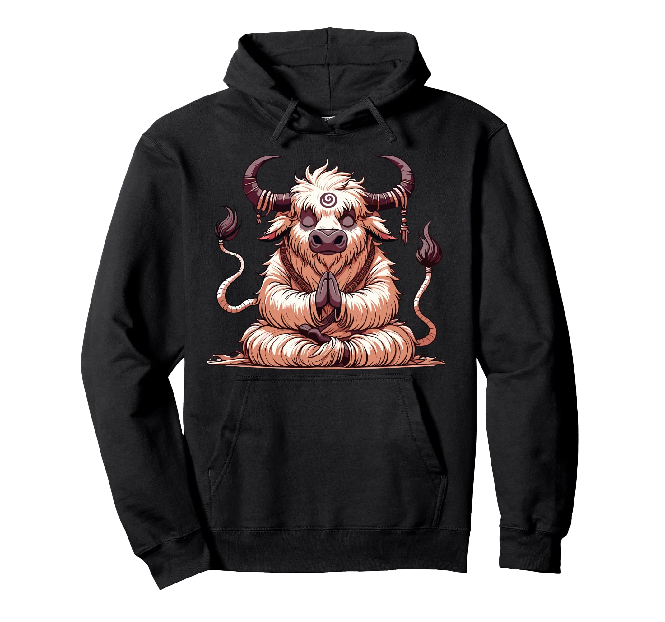 Meditation Yak Yoga Pose Relaxing Hoodie - Casual Everyday Wear Unisex - T-Shirt, Sweatshirt, Hoodie