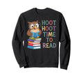 Funny Owl Lover Reading Teacher Sweatshirt - Aesthetic Graphic for Adults - T-Shirt, Sweatshirt, Hoodie