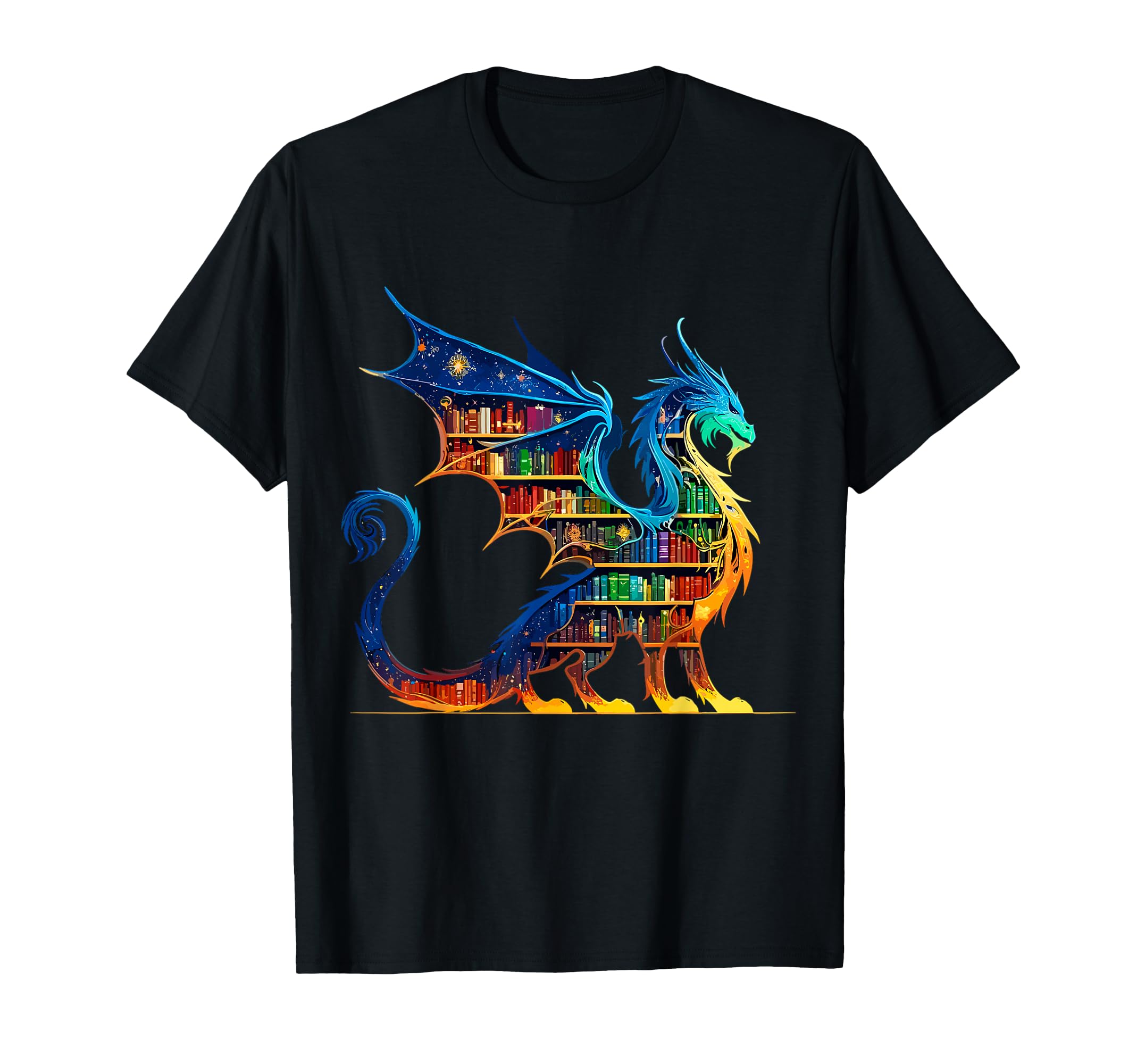 Book Dragon Reading Book Lover T-Shirt - Casual Everyday Wear Unisex - T-Shirt, Sweatshirt, Hoodie