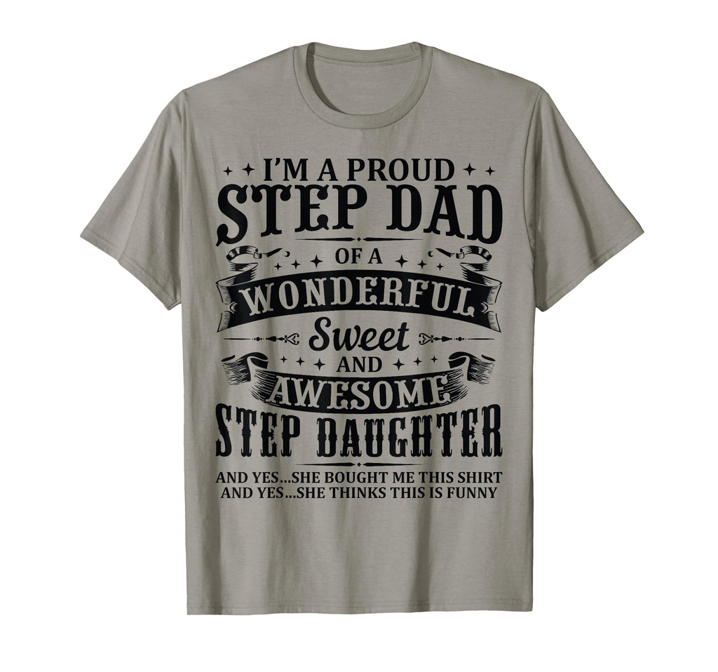 Stepdad Awesome Step Daughter Birthday T-Shirt - Graphic Print Unisex - T-Shirt, Sweatshirt, Hoodie