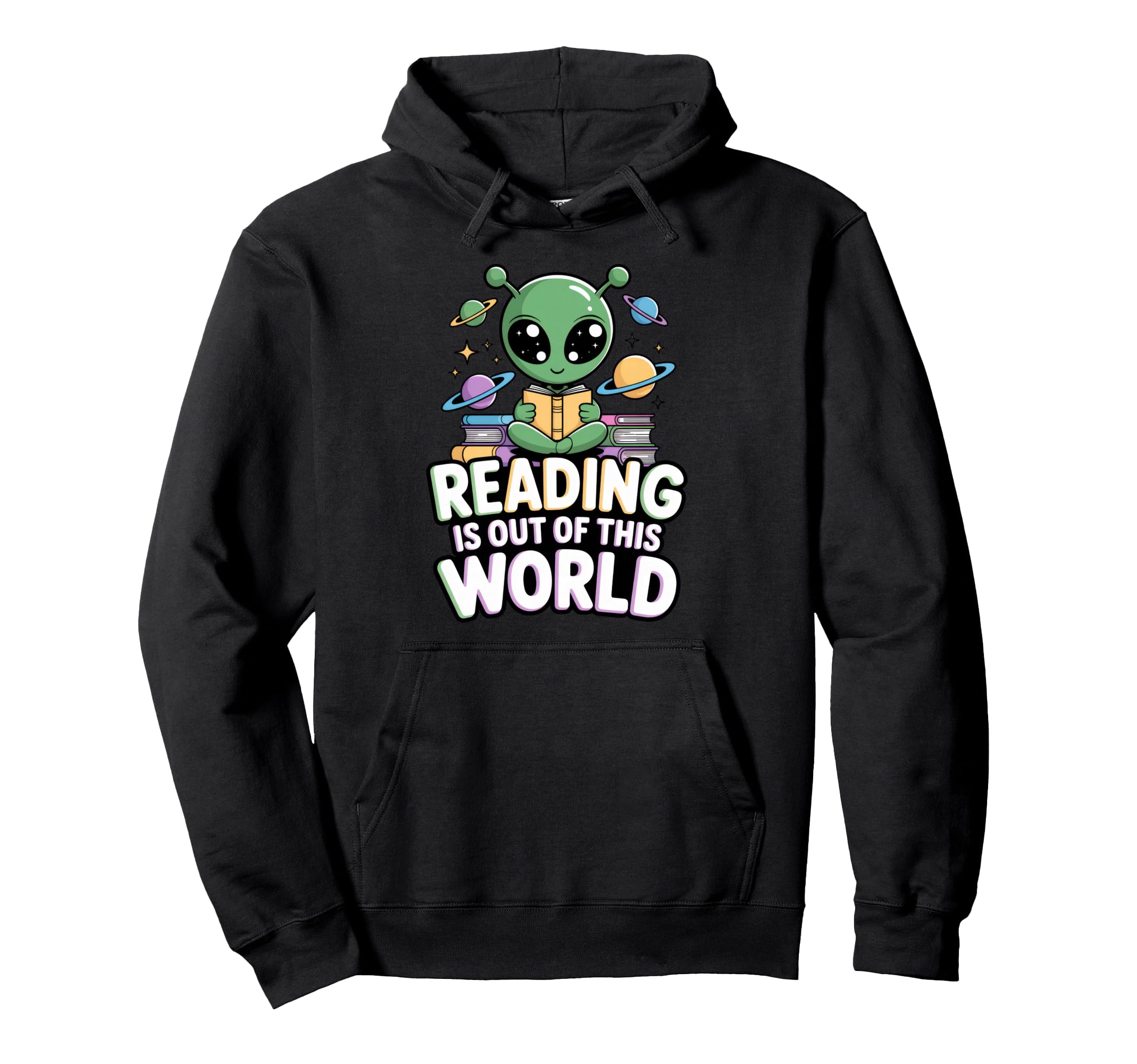 Reading Is Out This World Space Funny Hoodie - Novelty Apparel for Adults - T-Shirt, Sweatshirt, Hoodie