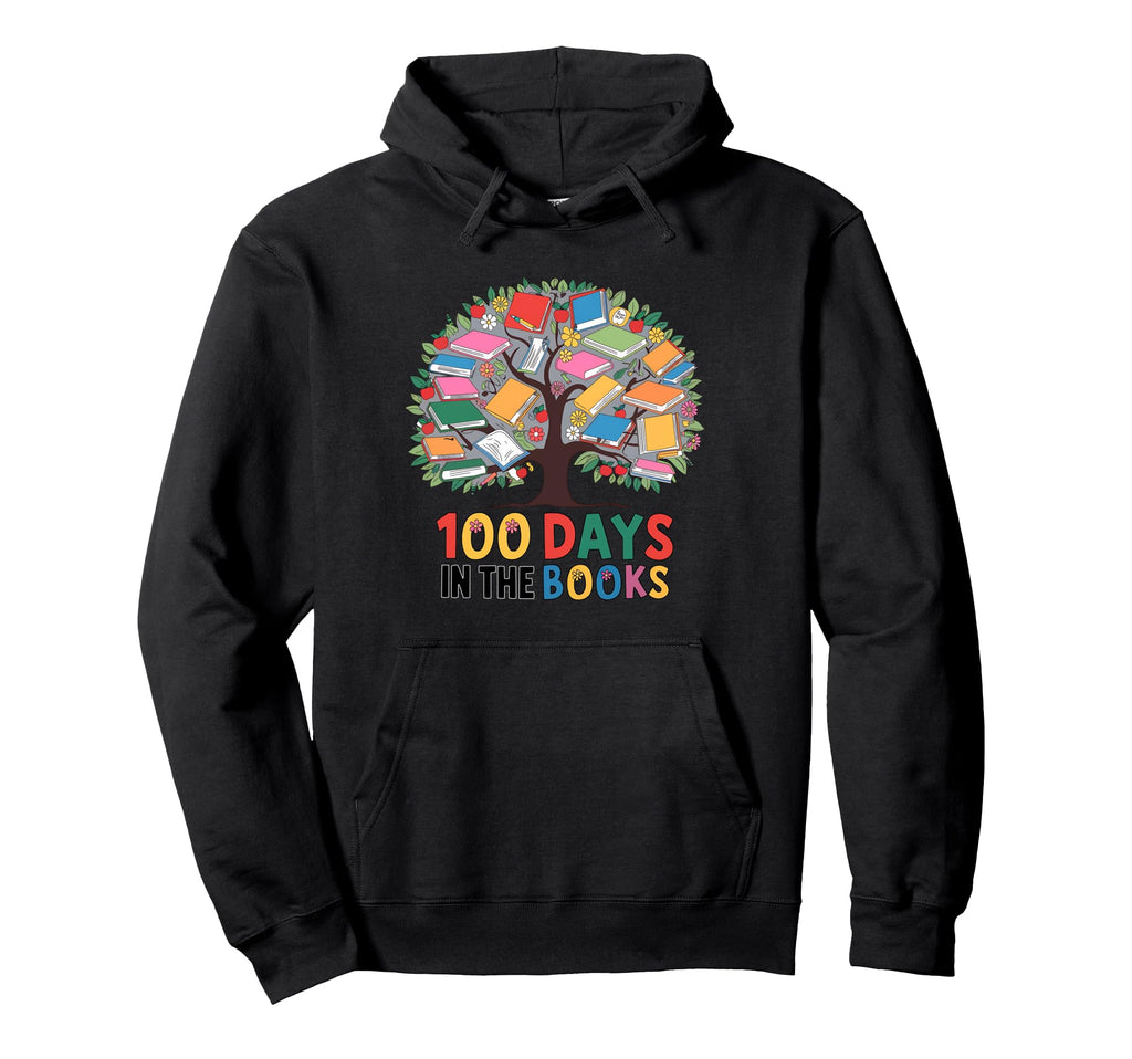 Happy 100 Days School Bibliophile Books Hoodie - Trendy Graphic Men Women - T-Shirt, Sweatshirt, Hoodie