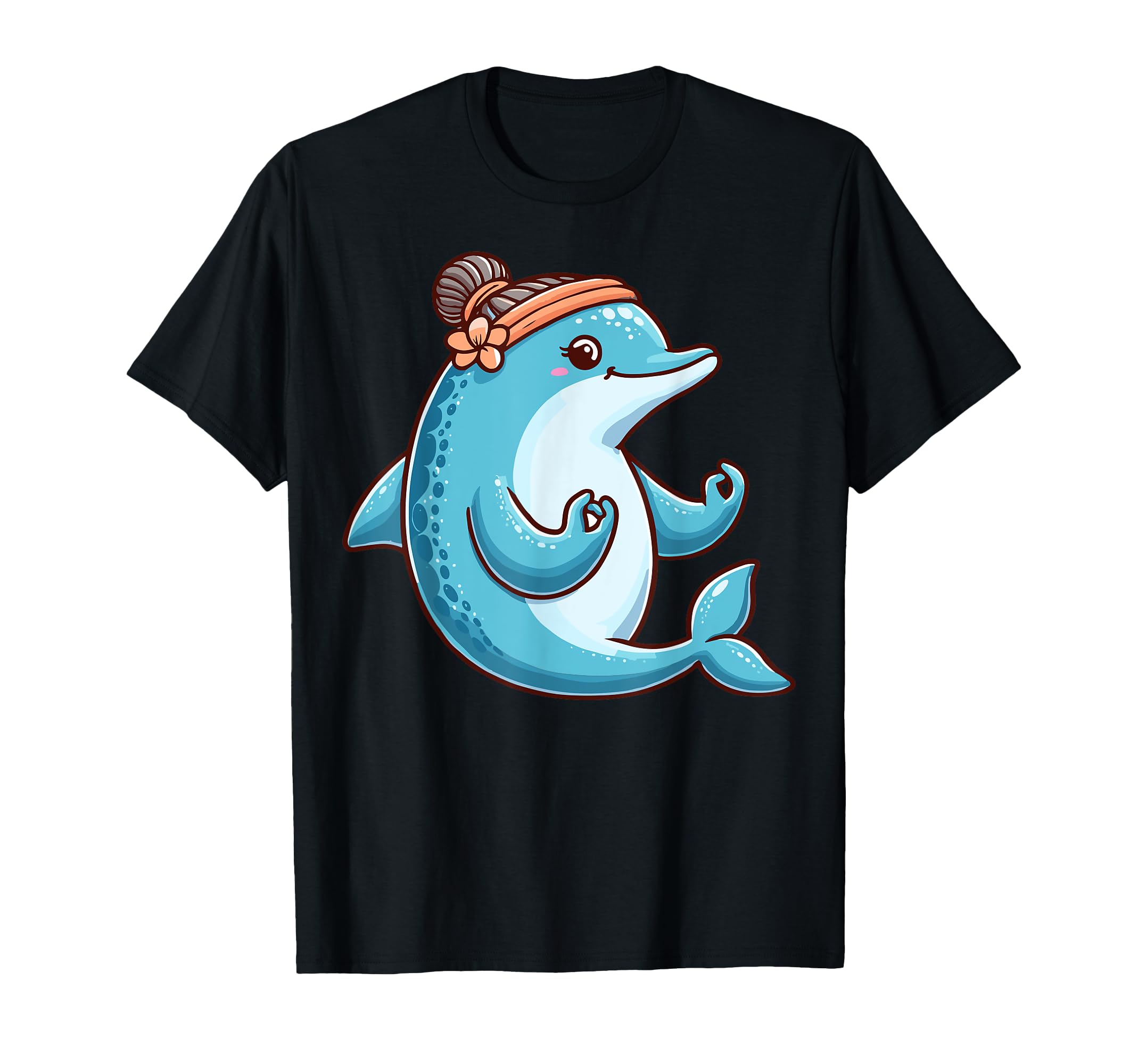 Meditation Dolphin Yoga Pose Relaxing T-Shirt - Unique Graphic Unisex - T-Shirt, Sweatshirt, Hoodie