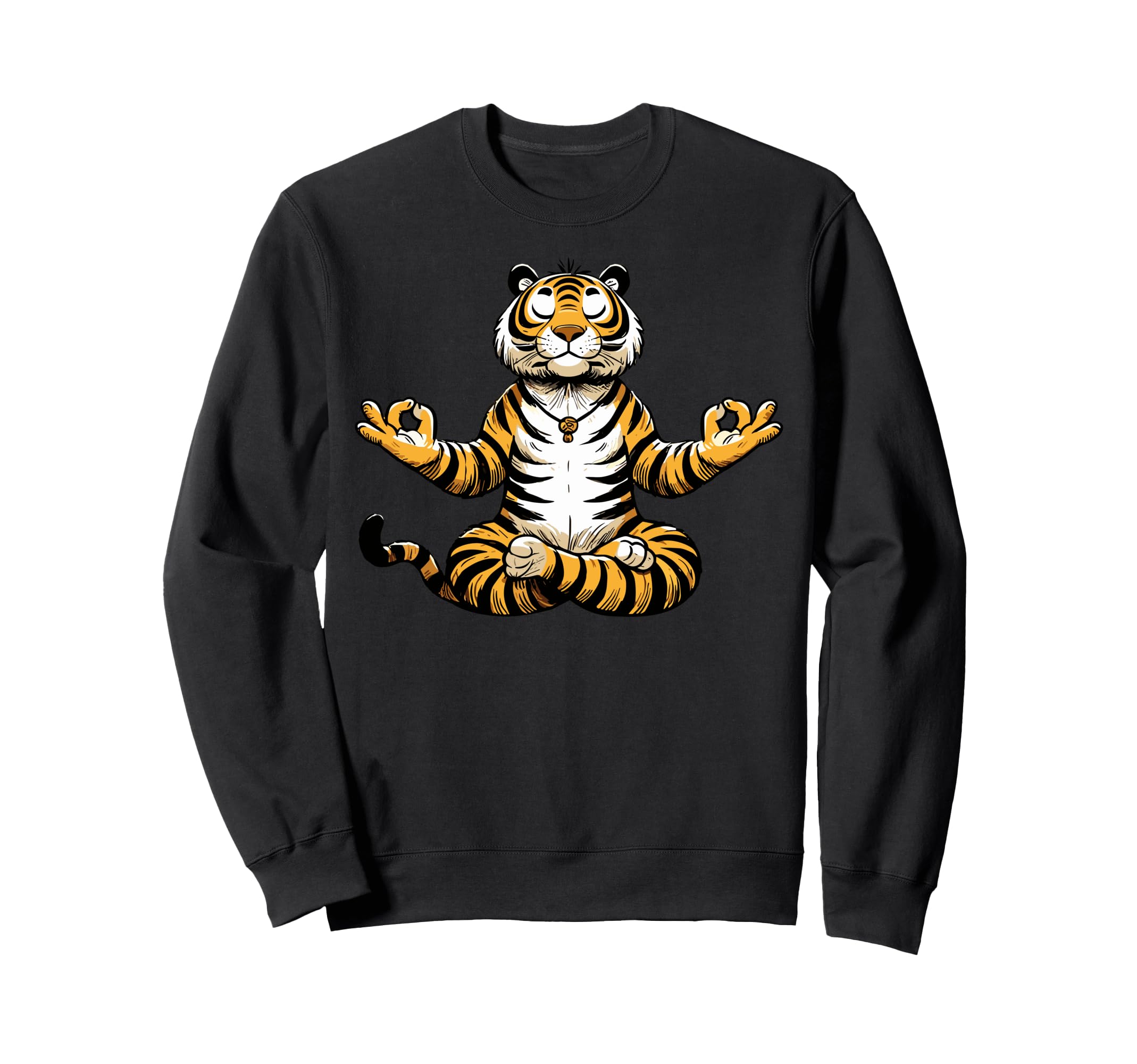 Meditation Tiger Yoga Pose Relaxing Sweatshirt - Custom Art Print Unisex - T-Shirt, Sweatshirt, Hoodie