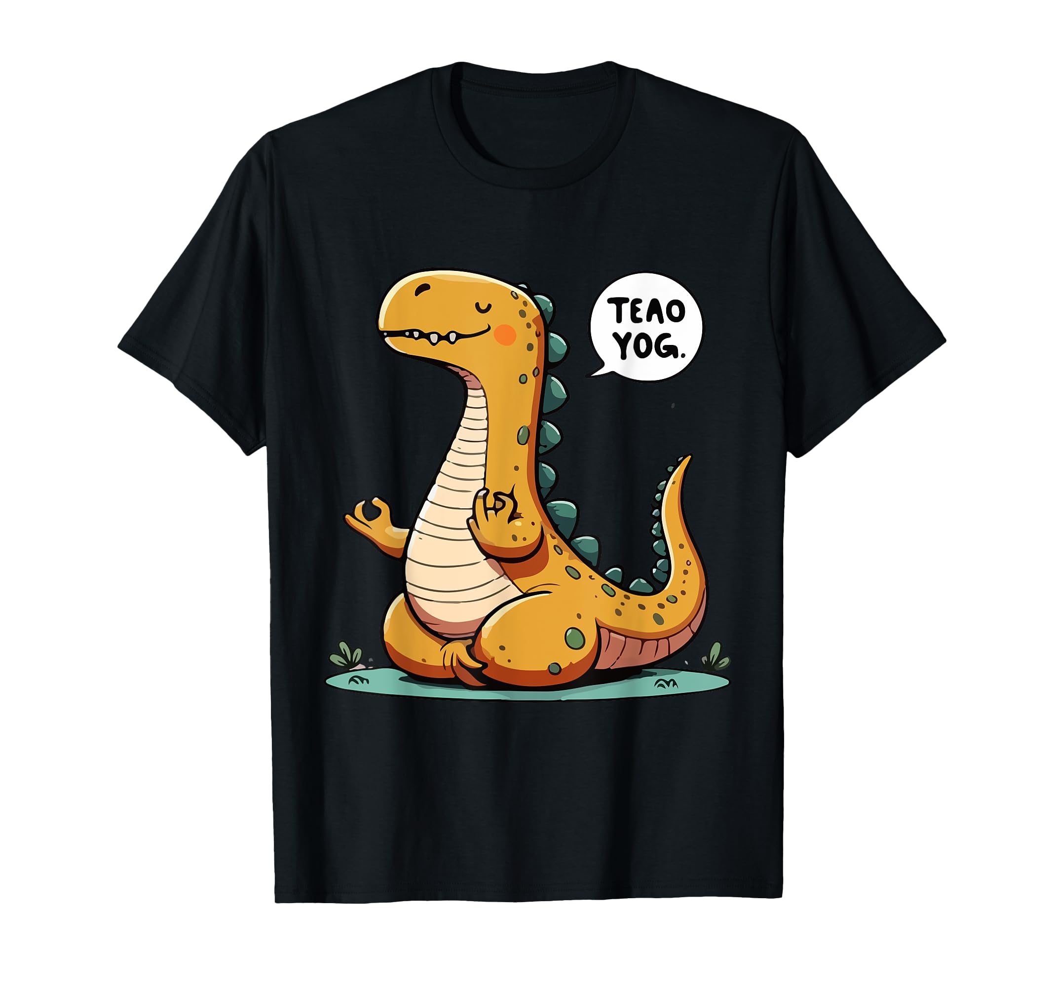 Meditation Dinosaur Yoga Pose Relaxing T-Shirt - Aesthetic Graphic Unisex - T-Shirt, Sweatshirt, Hoodie