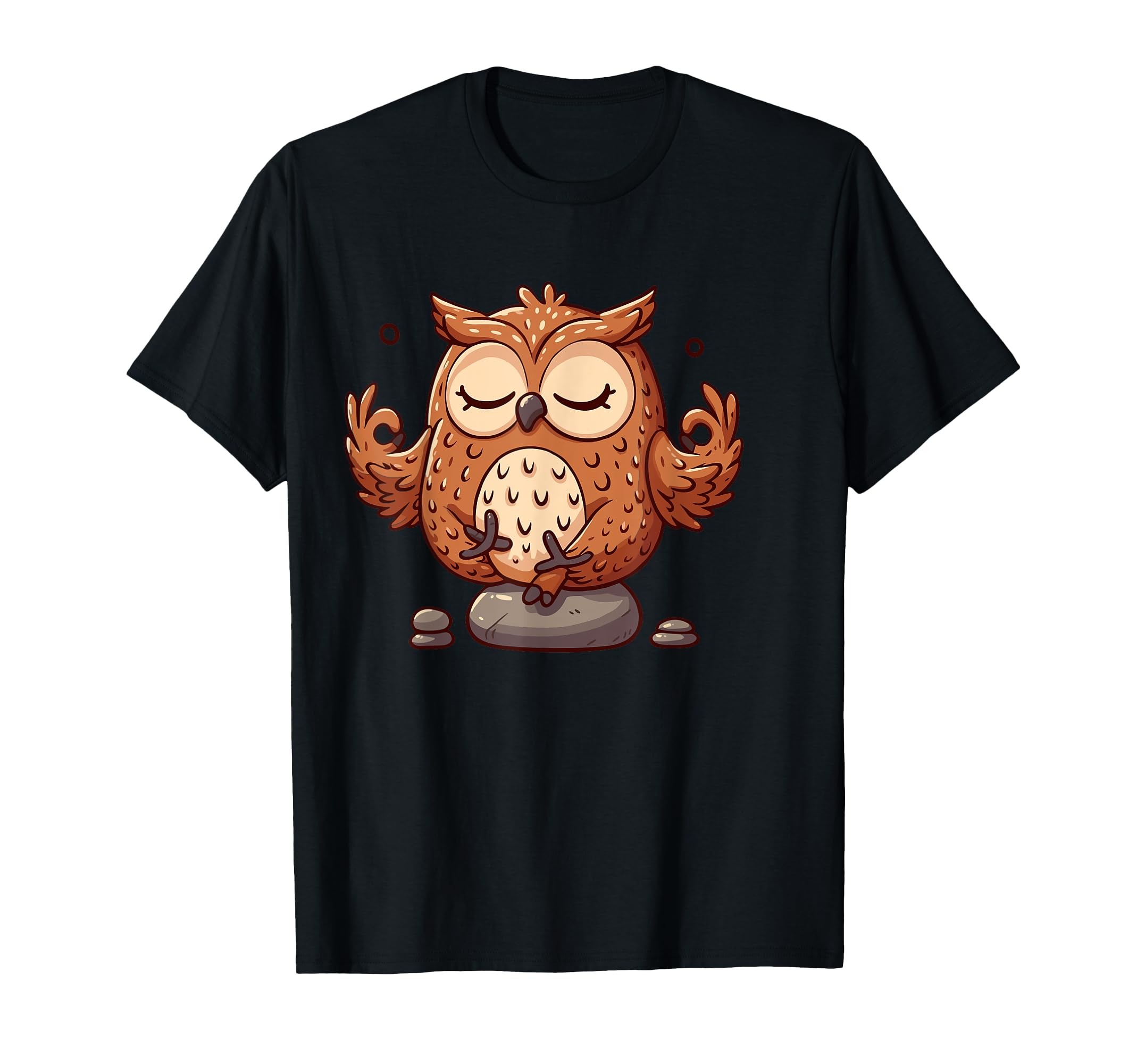 Meditation Owl Yoga Pose Relaxing T-Shirt - Streetwear Style Men Women - T-Shirt, Sweatshirt, Hoodie