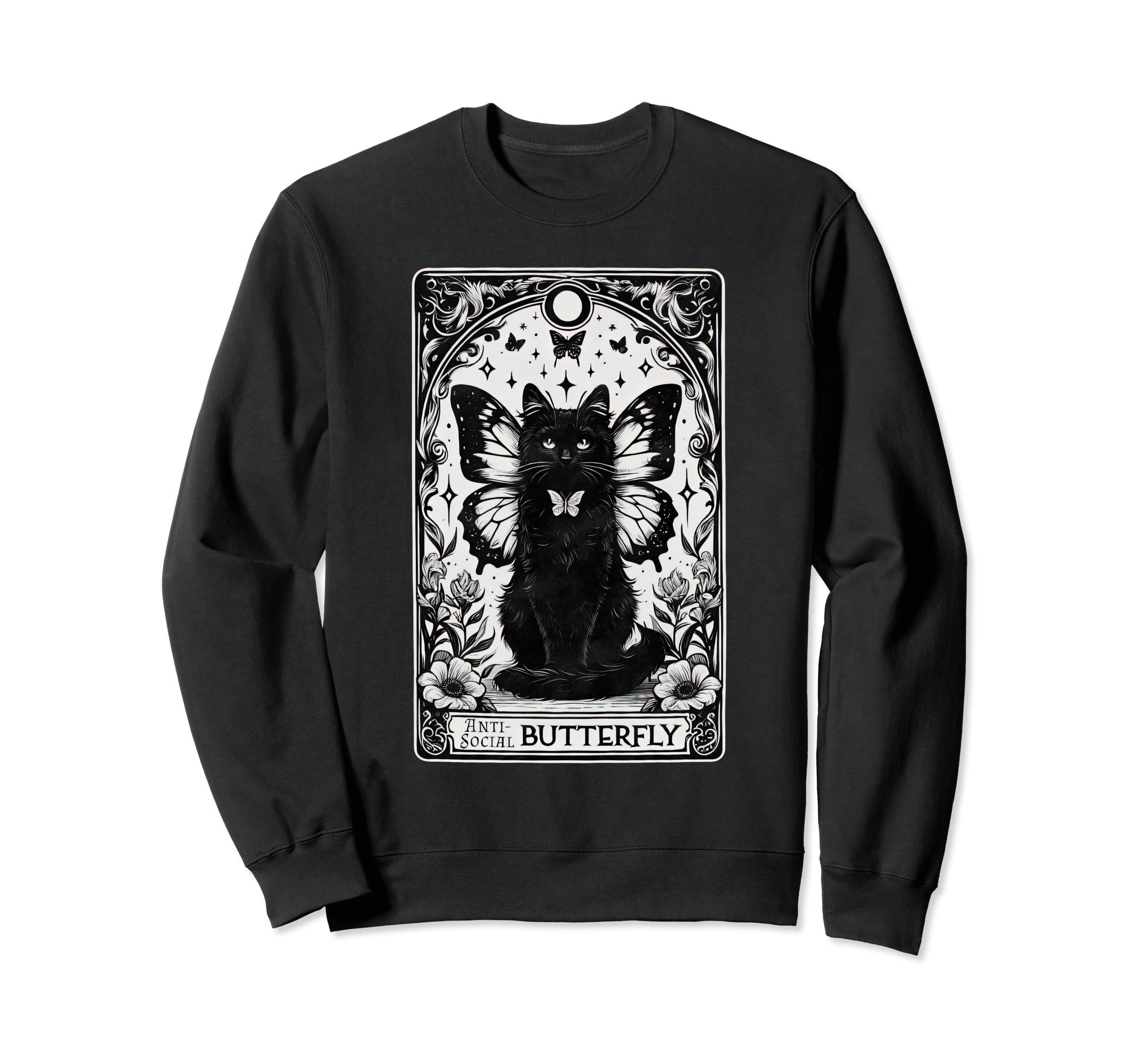 Funny Antisocial Butterfly Sweatshirt - Minimalist Print Men Women - T-Shirt, Sweatshirt, Hoodie