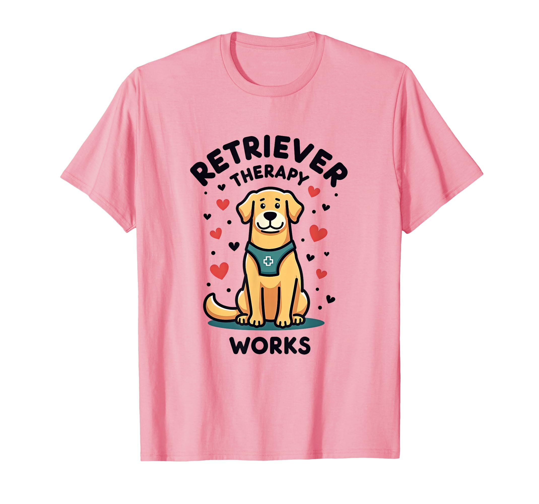Retriever Therapy Works Golden Retriever T-Shirt - Graphic Print for Adults - T-Shirt, Sweatshirt, Hoodie