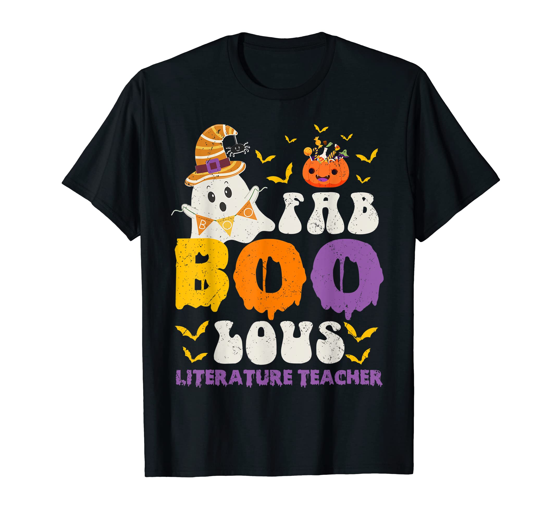 Faboolous Literature Teacher Ghost T-Shirt - Aesthetic Graphic for Adults - T-Shirt, Sweatshirt, Hoodie