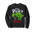 I Can Drink Wine T Rex Dinosaur Wine Sweatshirt - Custom Art Print Unisex - T-Shirt, Sweatshirt, Hoodie