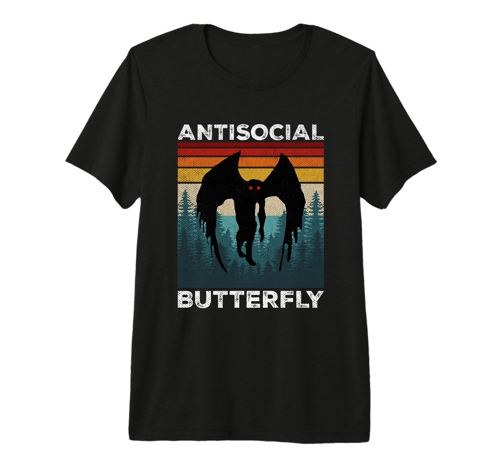 Antisocial Butterfly Cryptid Creature T-Shirt - Aesthetic Graphic Unisex - T-Shirt, Sweatshirt, Hoodie