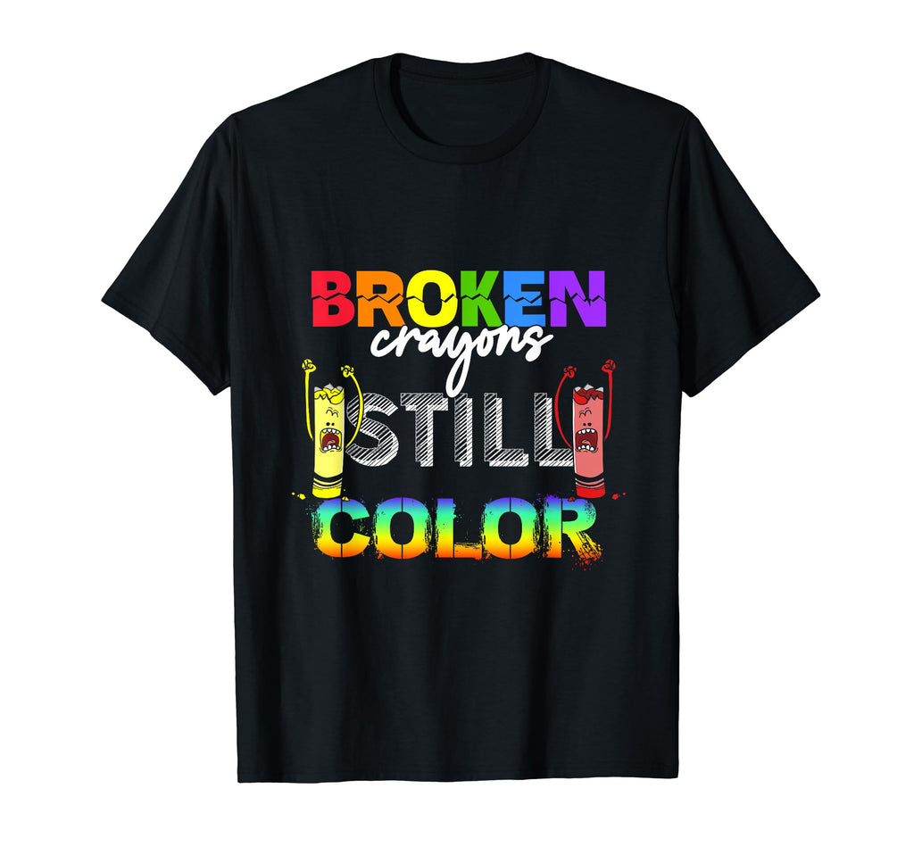 Broken Crayons Still Color Mental T-Shirt - Aesthetic Graphic Men Women - T-Shirt, Sweatshirt, Hoodie