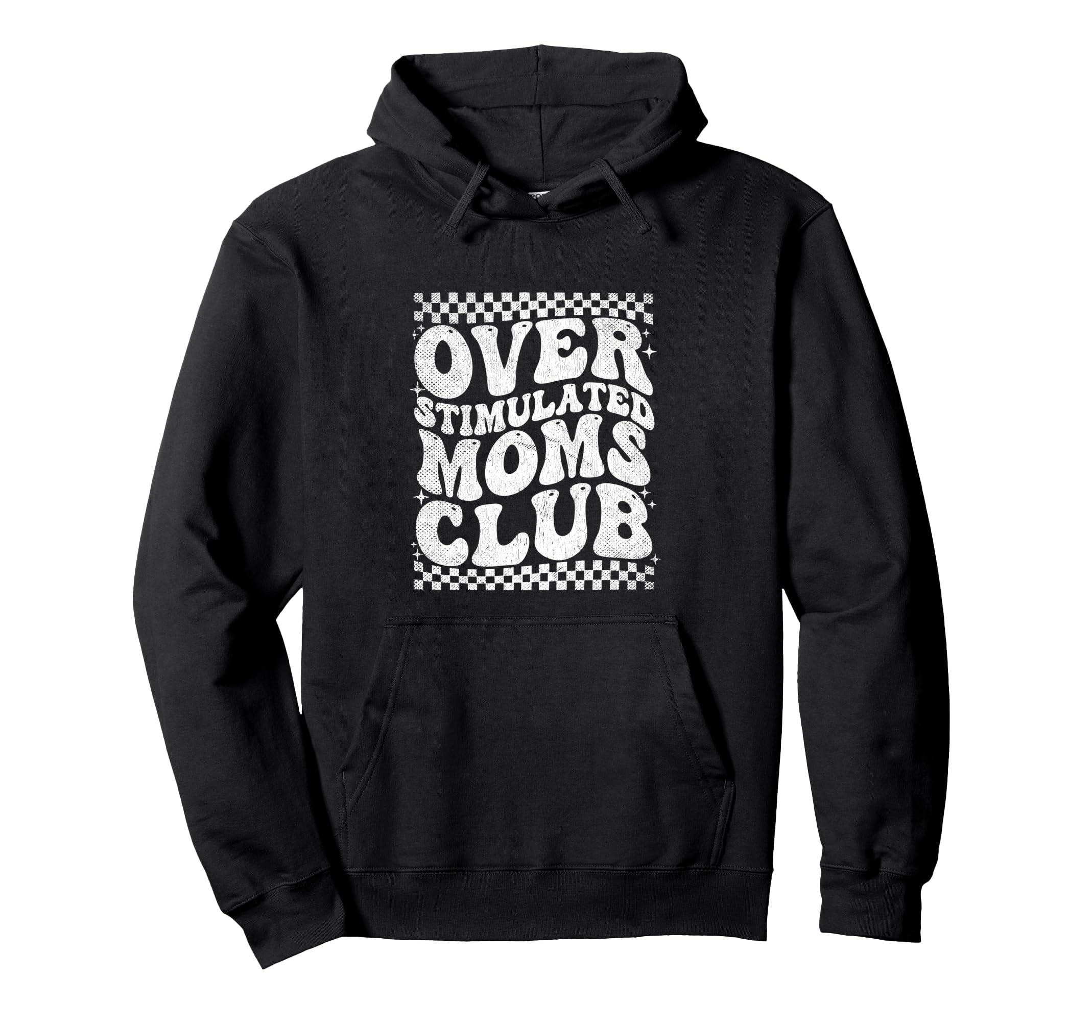 Overstimulated Moms Club Neurodivergent Hoodie - Minimalist Print Unisex - T-Shirt, Sweatshirt, Hoodie