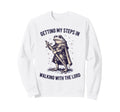 Getting My Steps Walking Lord Frog Sweatshirt - Casual Everyday Wear Unisex - T-Shirt, Sweatshirt, Hoodie
