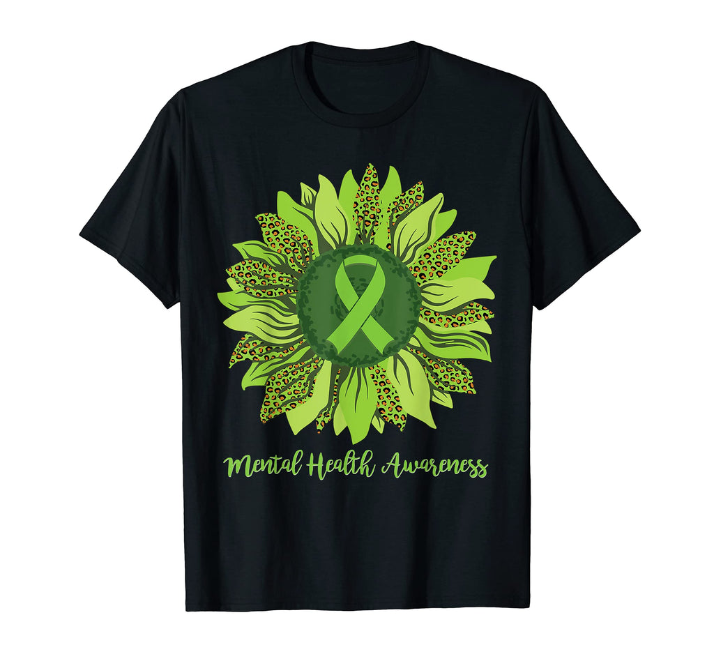 Sunflower Lime Green Mental Health T-Shirt - Minimalist Print for Adults - T-Shirt, Sweatshirt, Hoodie